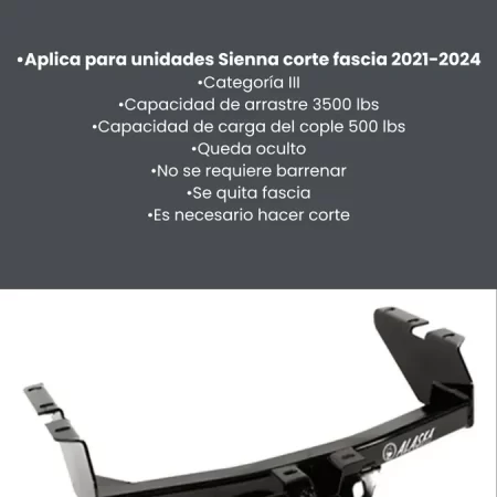 Tiron Jalon De Arrastre Toyota Sienna Corte Fascia 2021-2022 - Image 3