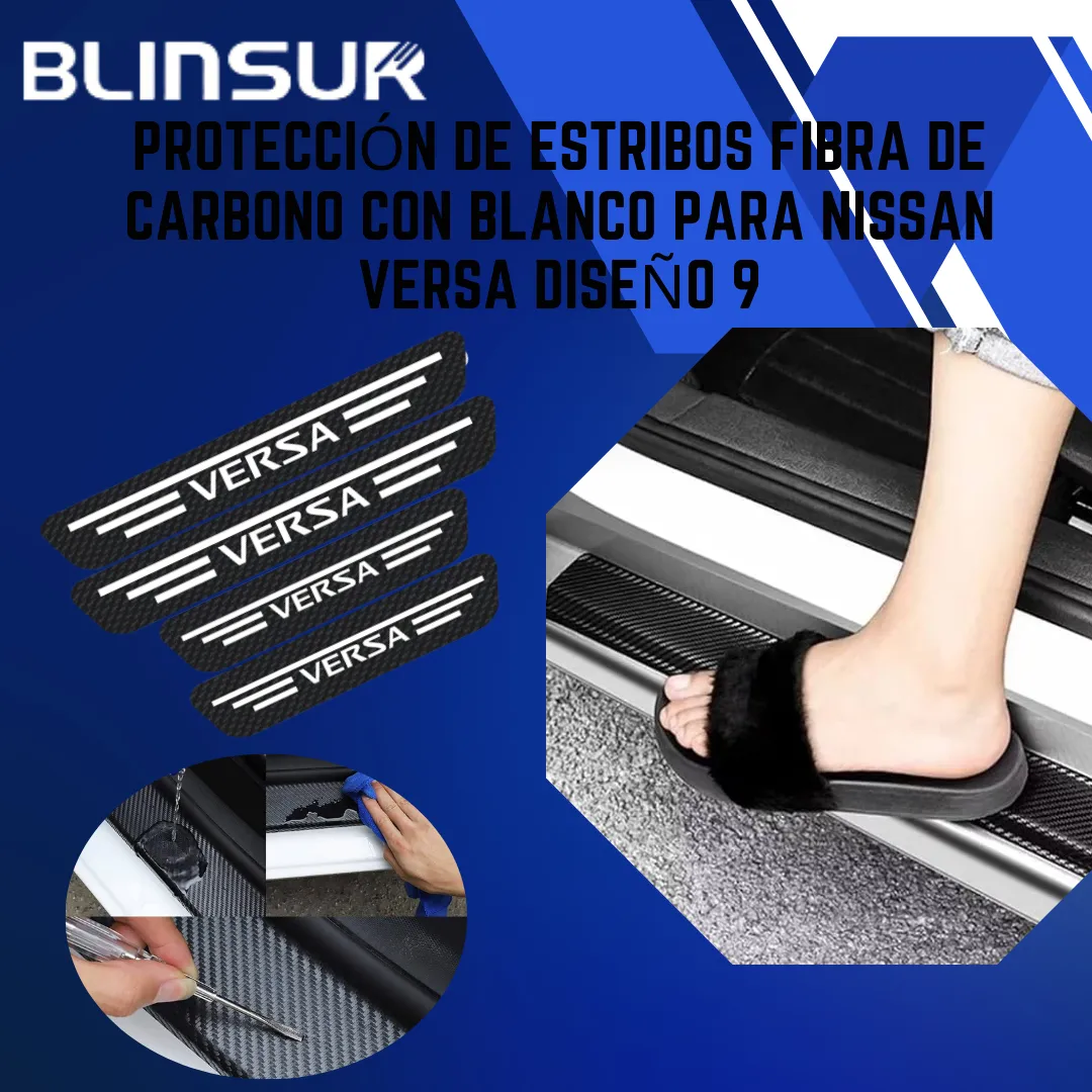 Sticker Protección De Estribos Para Nissan Versa Diseño 9 - Image 3