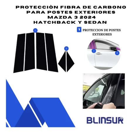 Kit Car Ppf Y Fibra De Carbono Para Mazda 3 2024 Hb Y Sedan - Image 3