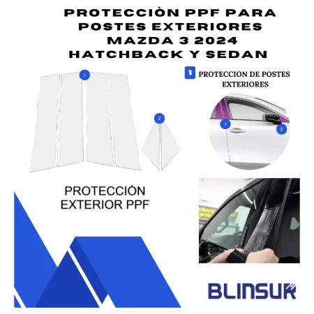 Kit Car Ppf Y Fibra De Carbono Para Mazda 3 2024 Hb Y Sedan - Image 3