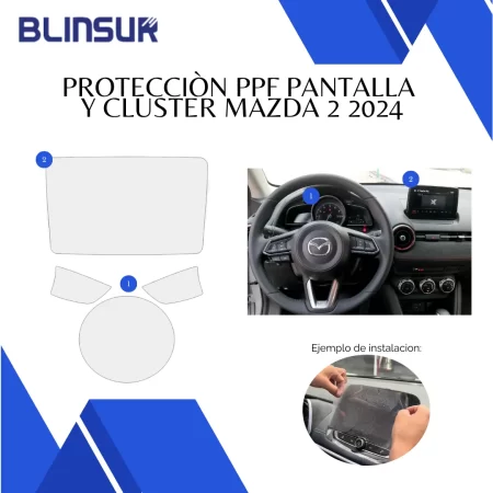 Protecciòn Ppf Pantalla Y Cluster Mazda 2 2024 - Image 3