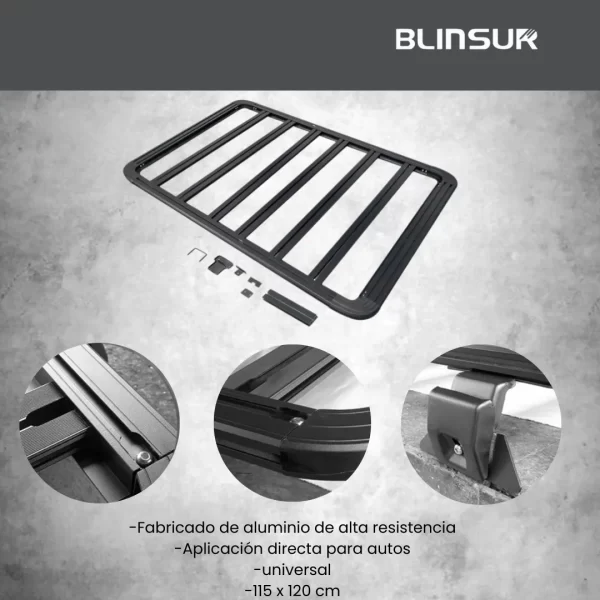 Canastilla Porta Equipaje Universal P/techo 115x120 Cm