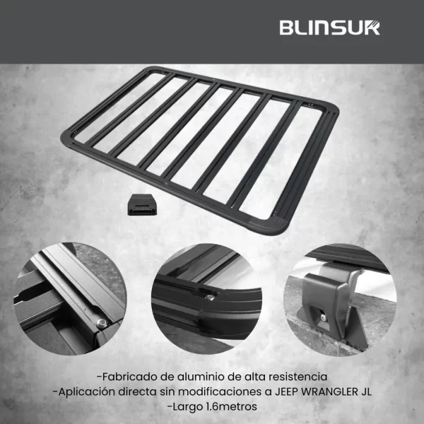 Canastilla Porta Equipaje Para Jeep Wrangler Jl 1.6mt