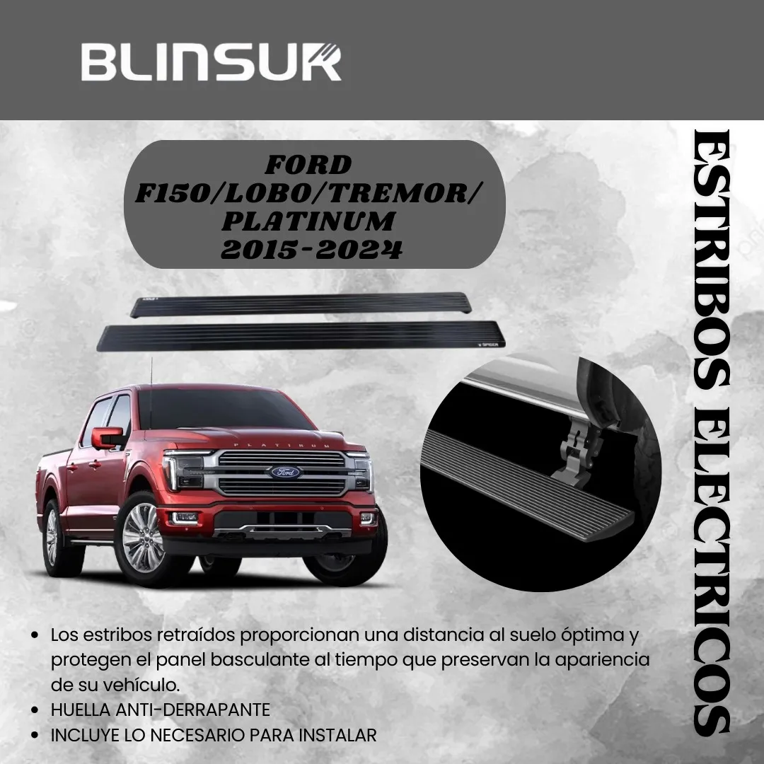 Estribos Electricos Ford F-150/lobo/tremor/platinum 2015-24 - Image 3