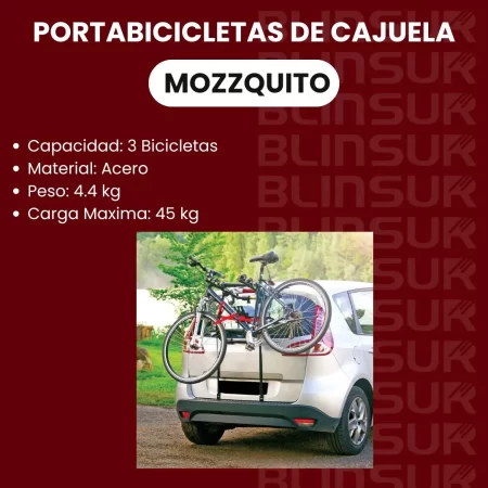 Portabicicletas De Cajuela Tipo Mozzquito Para 3 Bicicletas - Image 3
