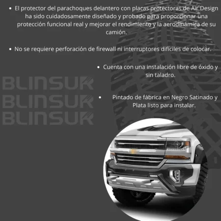 Bumper Fascia Delantera Air Design Silverado 2022 - 2025 - Image 3