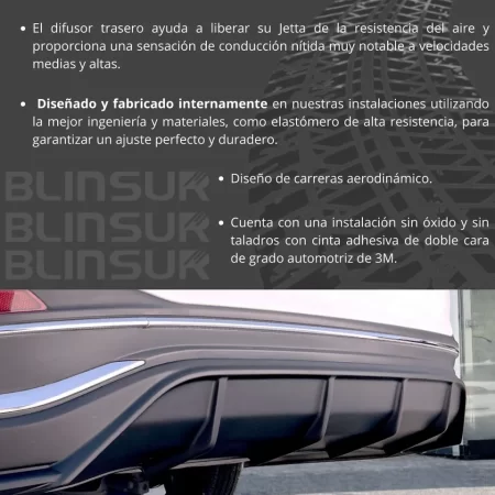 Spoiler Trasero Con Difusor Para Vw Jetta 2022 A 2025 - Image 3