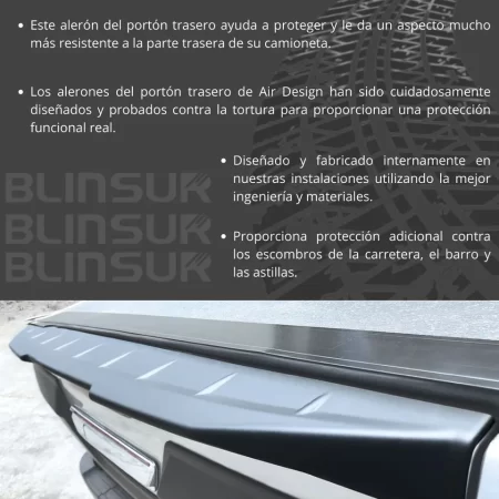 Tailgate Spoiler Para Toyota Hilux 2017 - 2023 - Image 3