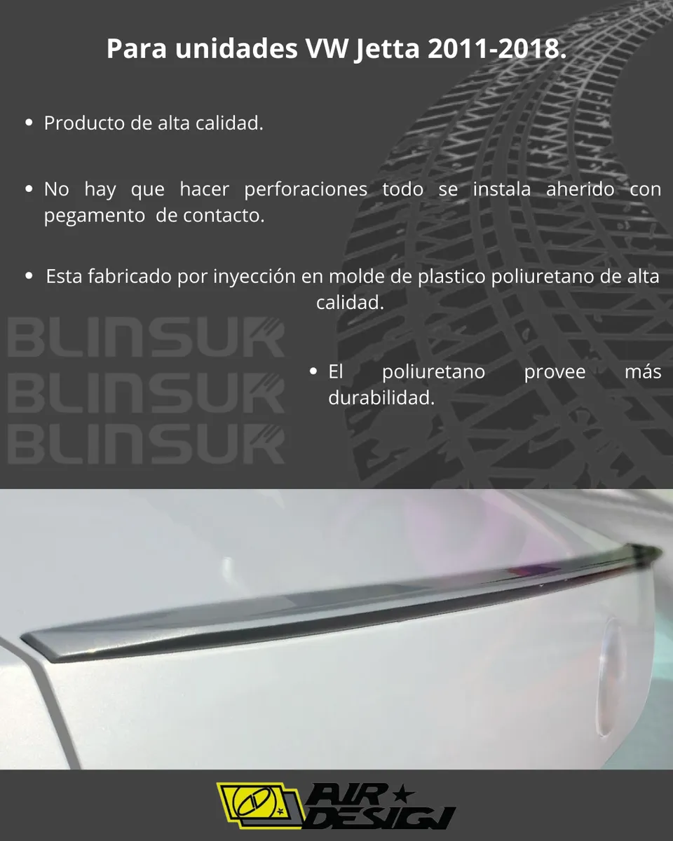 Aleron De Bajo Perfil Vw Jetta 2011 - 2018 - Image 3