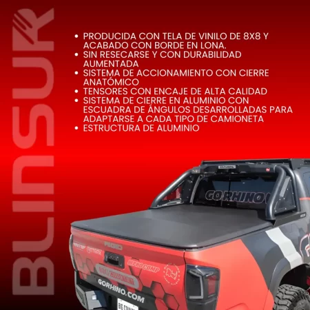 Tapa De Lona Enrollable Big Country Para Toyota Tacoma 16-23 - Image 3