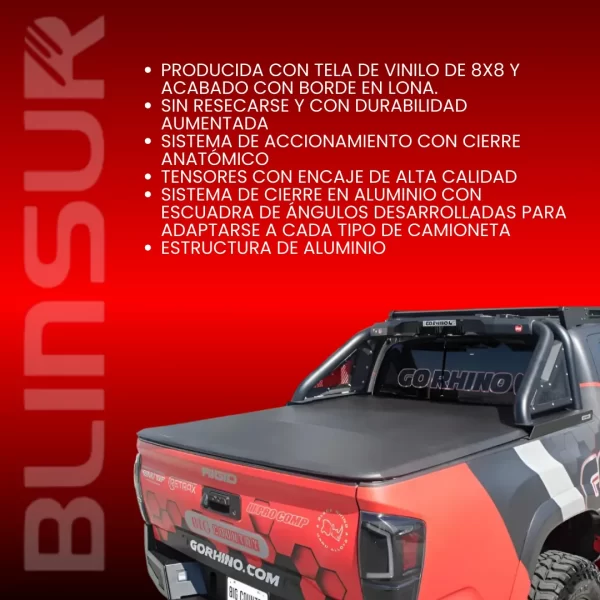 Tapa De Lona Enrollable Big Country Para Toyota Tacoma 16-23