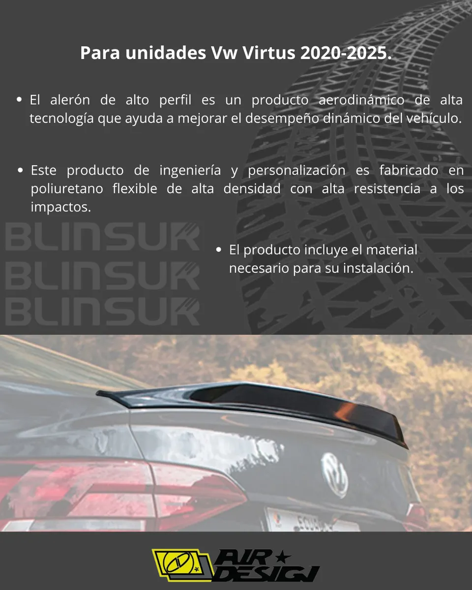 Alerón De Alto Perfil Para Vw Virtus 2020 - 2025 - Image 3