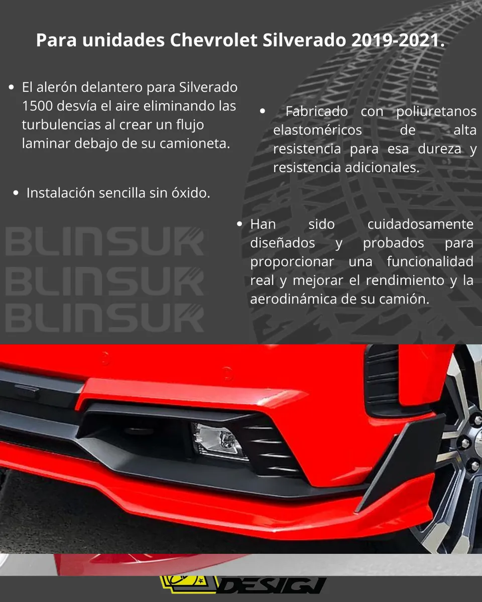Spoiler Delantero Para Chevrolet Silverado 1500 2019 - 2021 - Image 3