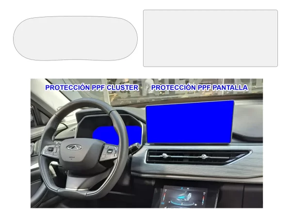 Protección Ppf Pantalla Y Cluster Tiggo 8 Pro 2023