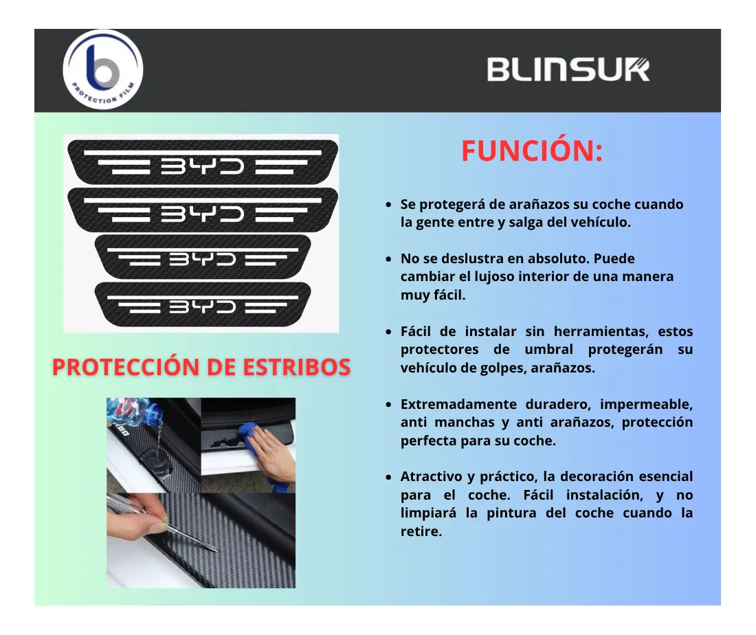 Sticker Protección De Estribos Puertas Byd Diseño 9 - Image 3