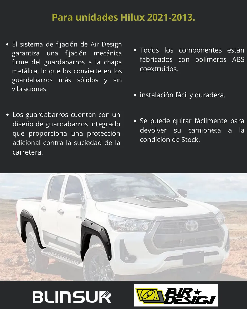 Juego De Cantoneras Toyota Hilux 2021 - 2023 - Image 3