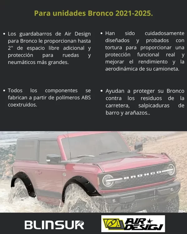 Juego De Cantoneras Super Bolt (2 Pts) Ford Bronco 2021-2025