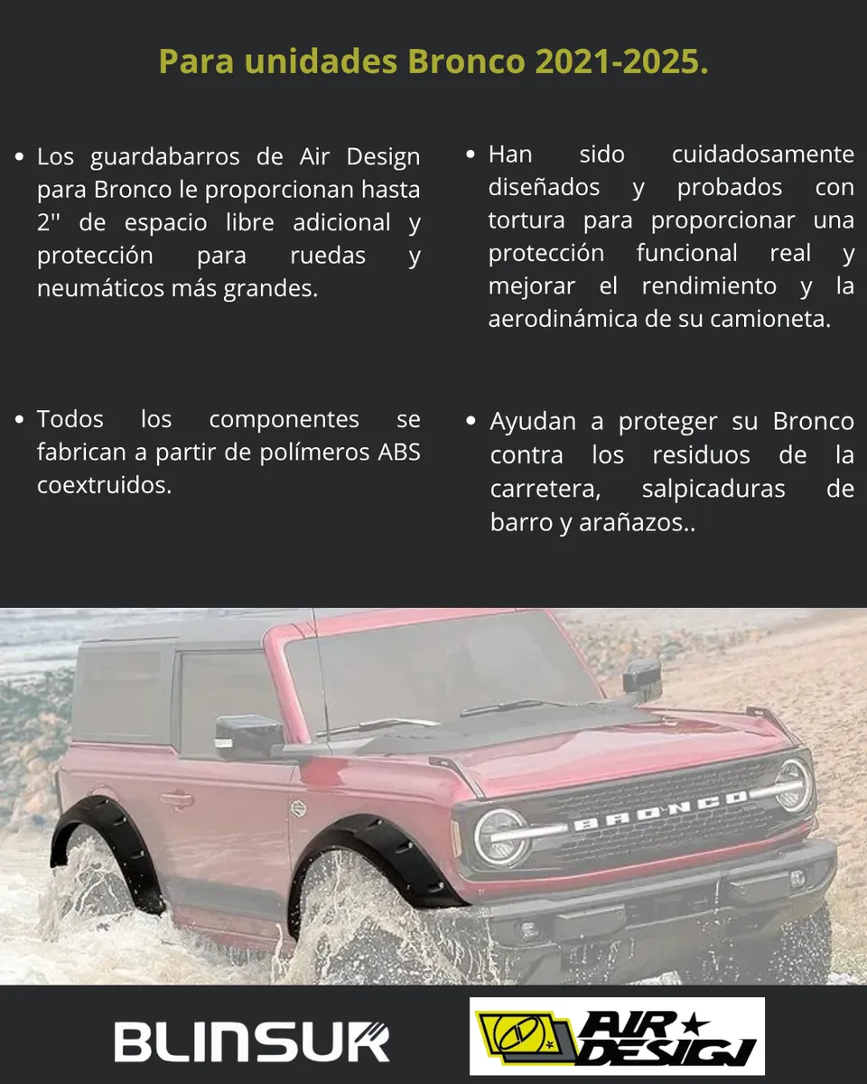 Juego De Cantoneras Super Bolt (2 Pts) Ford Bronco 2021-2025 - Image 3