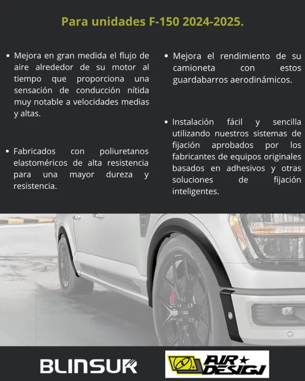 Juego De Cantoneras Tipo Oe Ford F-150 2024-2025