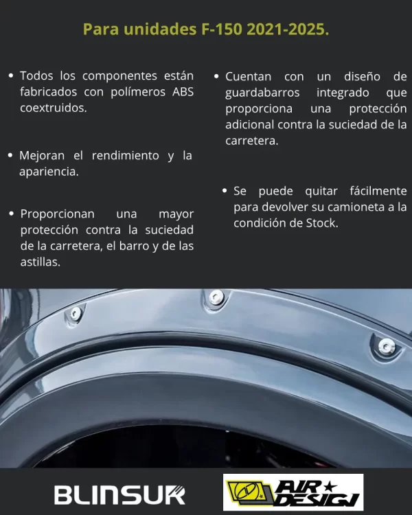 Juego De Cantoneras Ford F-150 2021-2025