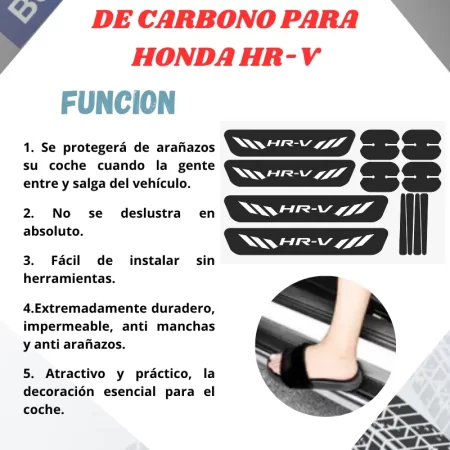 Kit Combo Proteccion Fibra De Carbono Para Honda Hr-v - Image 3