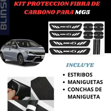 Kit Combo Proteccion Fibra De Carbono Para Mg5 - Image 3