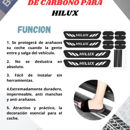 Kit Combo Proteccion Fibra De Carbono Para Hilux - Image 3