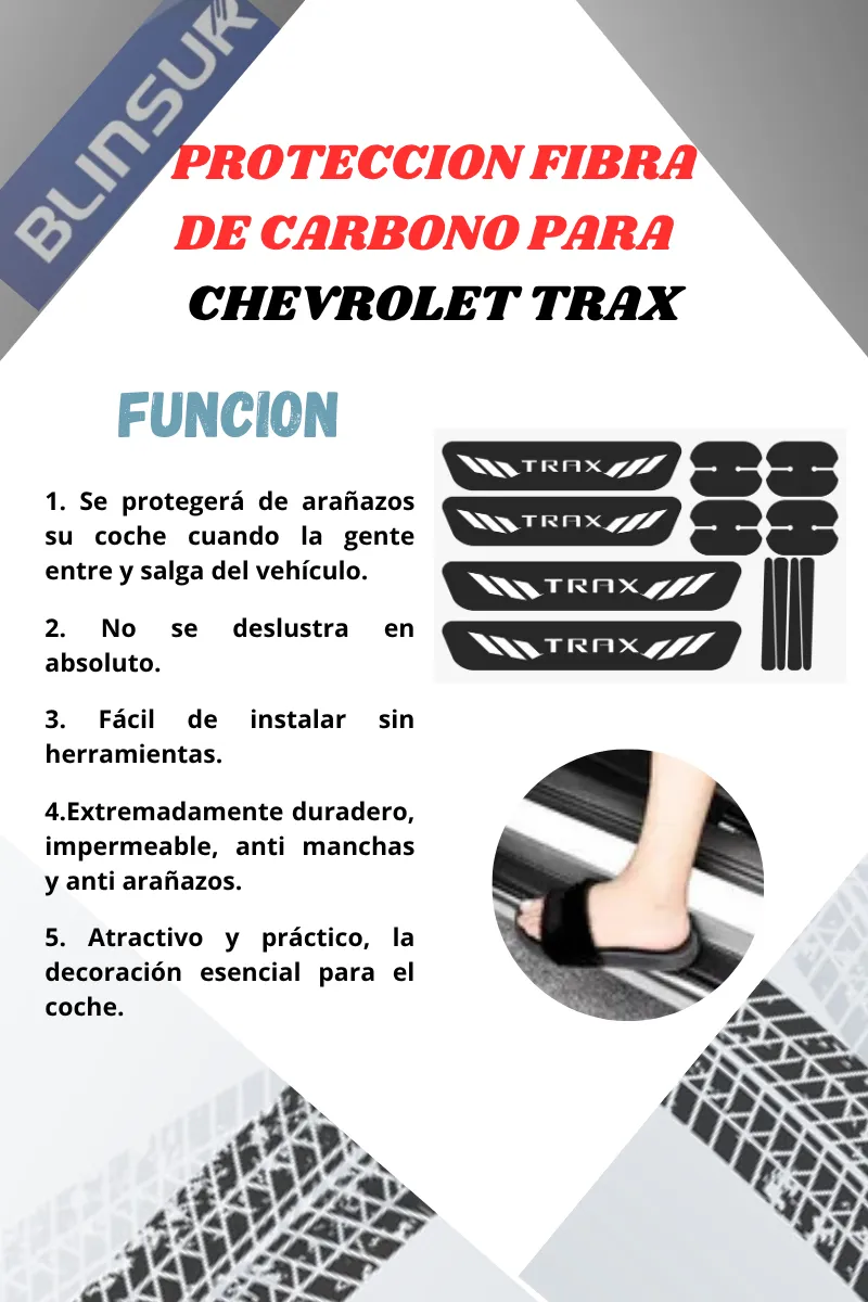 Kit Combo Proteccion Fibra De Carbono Para Trax - Image 3