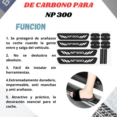Kit Combo Proteccion Fibra De Carbono Para Np 300 - Image 3
