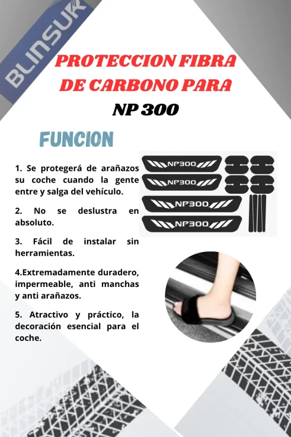 Kit Combo Proteccion Fibra De Carbono Para Np 300