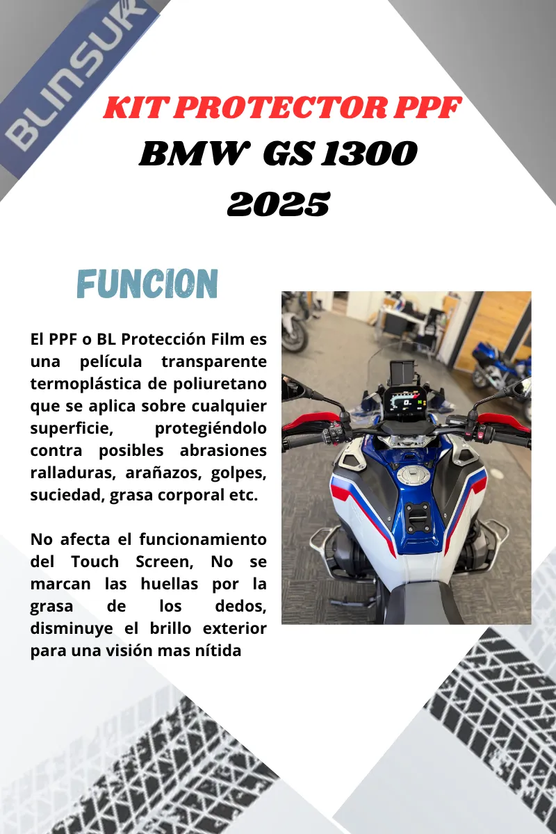 Kit De Proteccion Ppf Para Moto Bmw Gs 1300 2025 - Image 3