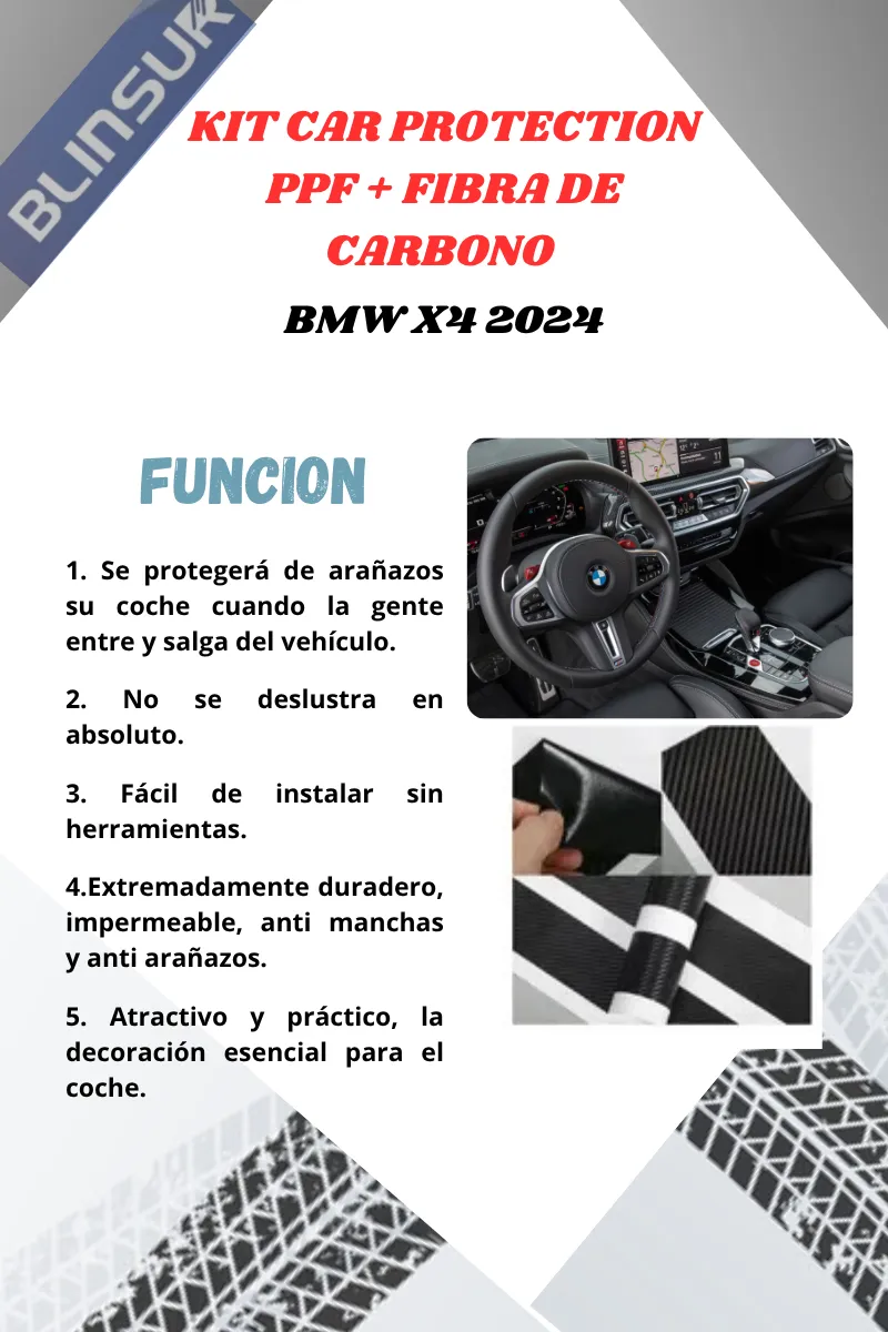 Kit Car Ppf Y Fibra De Carbono Para Bmw X4 2024 - Image 3
