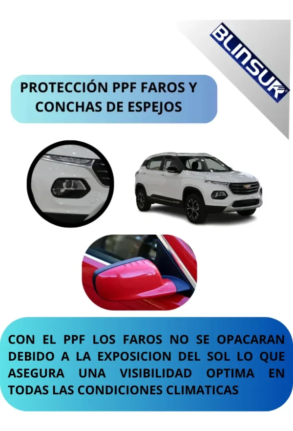 Protector Ppf Conchas Y Faros Para Chevrolet Grove Lt 2024