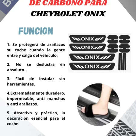 Kit Combo Proteccion Fibra De Carbono Para Onix - Image 3