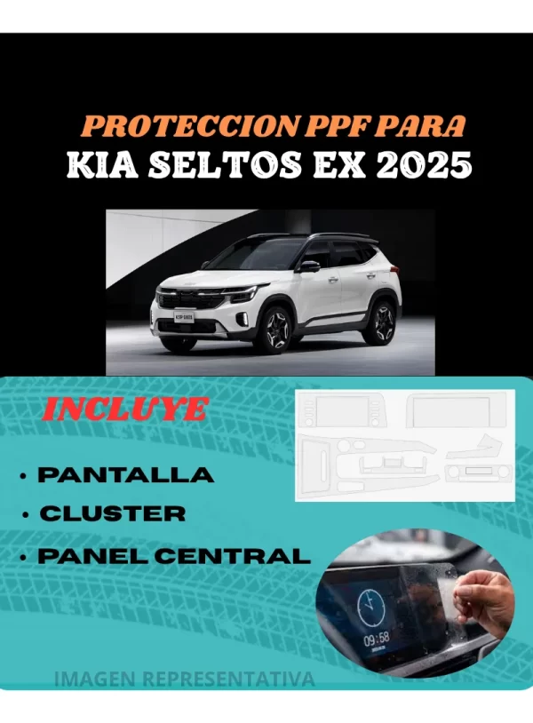 Kit Ppf Pantalla Clúster/panel Central Kia Seltos Ex 2024