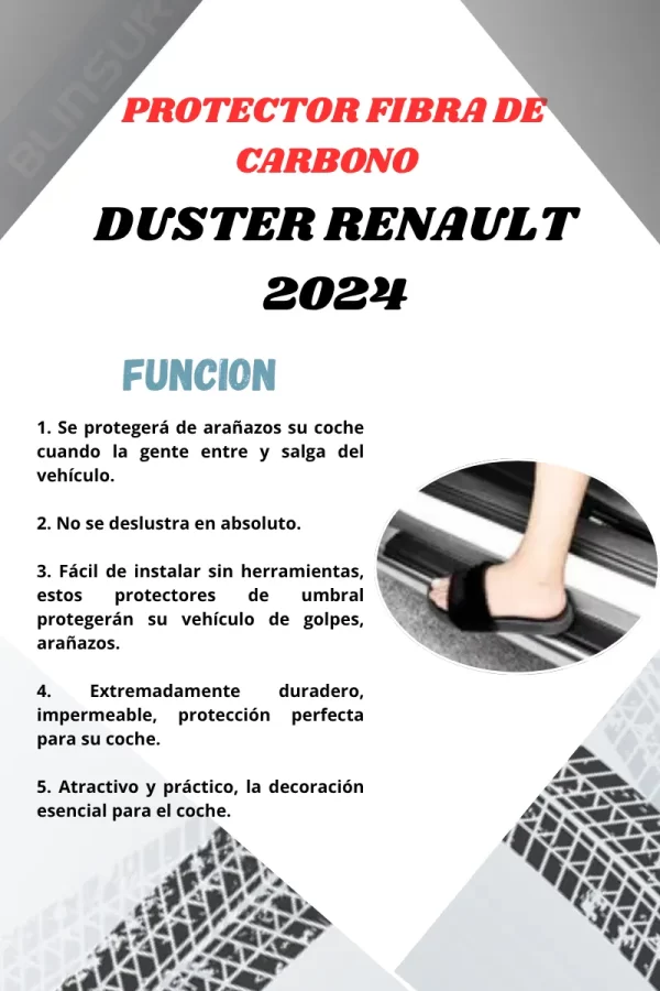 Protección De Estribos Y Cajuela Para Duster Renault 2024