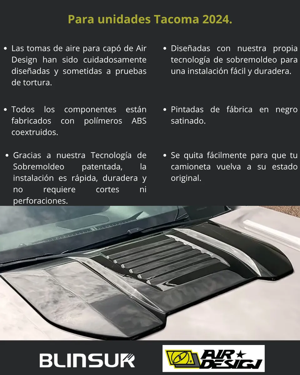 Toma De Aire Para Toyota Tacoma 2024 Airdesign - Image 3