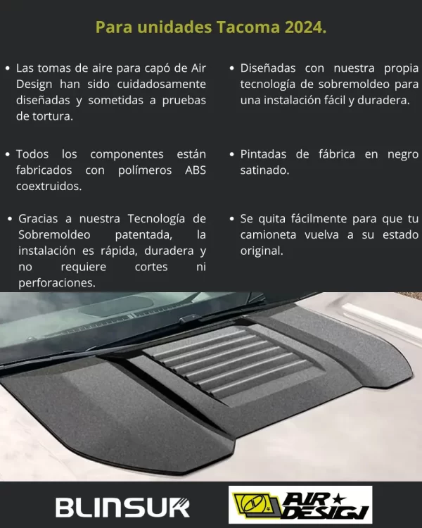 Toma De Aire Para Toyota Tacoma 2024 Airdesign