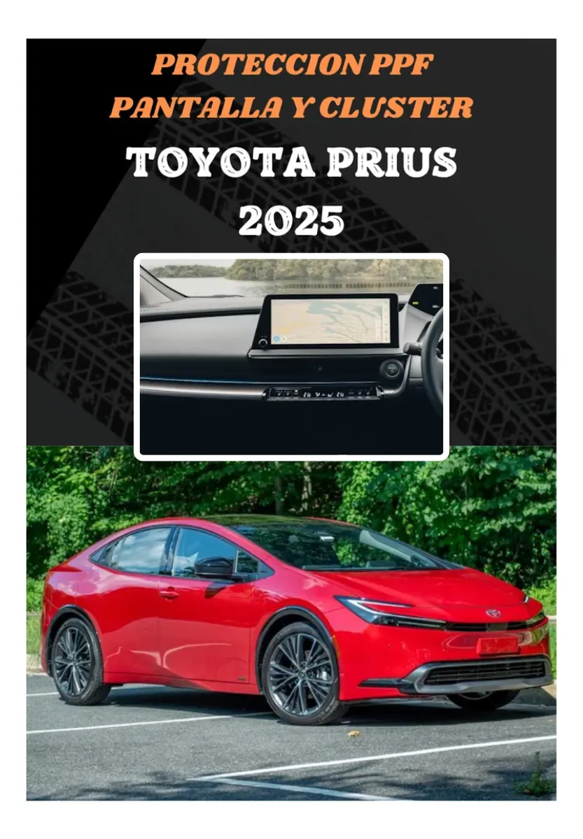 Protección Ppf Pantalla Y Clúster Toyota Prius 2025 - Image 3