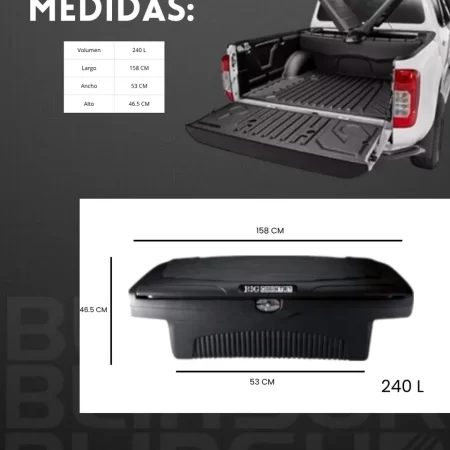 Caja De Herramientas Phantom Para Volkswagen Amarok 2010-25 - Image 3