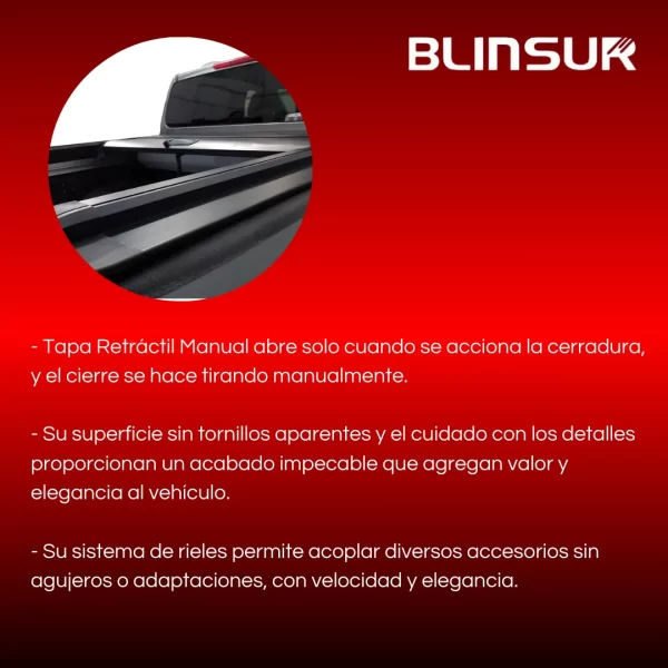 Tapa Cubre Batea Retractil Manual Ranger Wildtrak 2023-2024