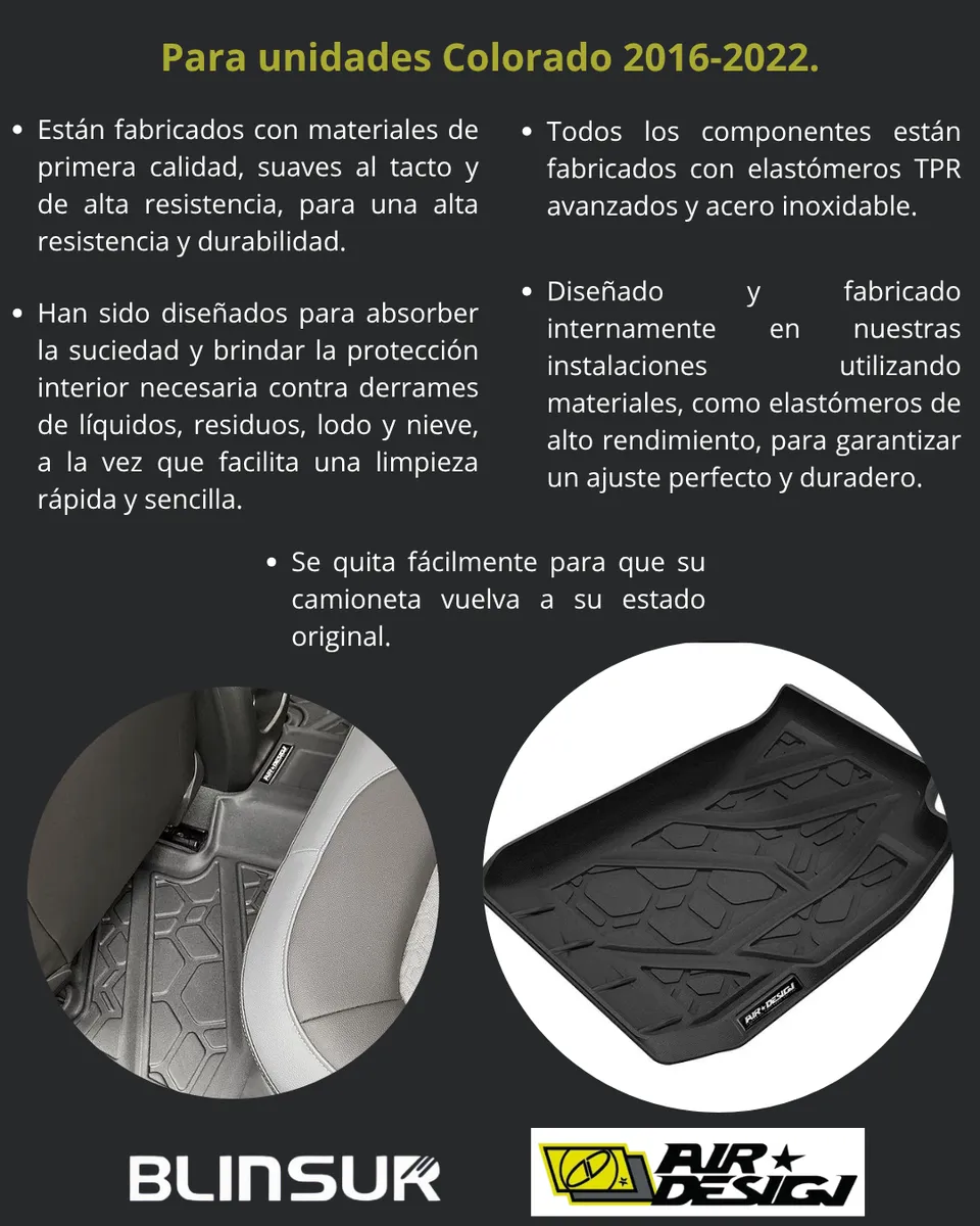 Juego De Tapetes De Uso Rudo Chevrolet Colorado 2016-2022 - Image 3