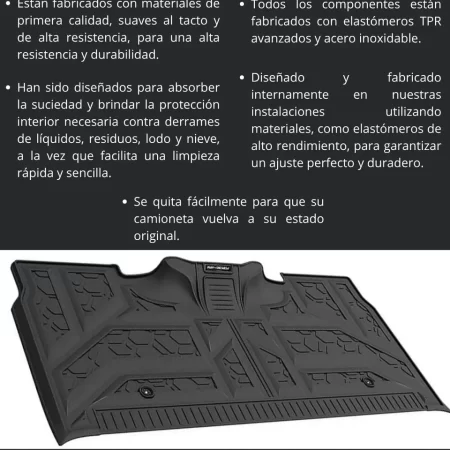 Juego Tapetes Delanteros Y Traseros Dodge Ram 1500 2019-2024 - Image 3