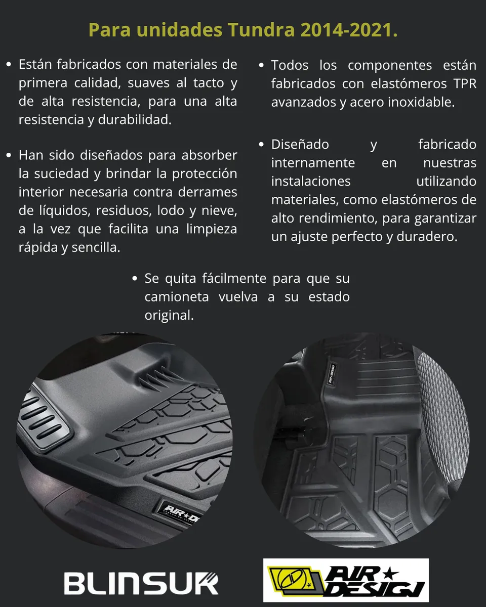 Juego Tapete Delanteros Y Traseros Toyota Tundra 2014-2021 - Image 3