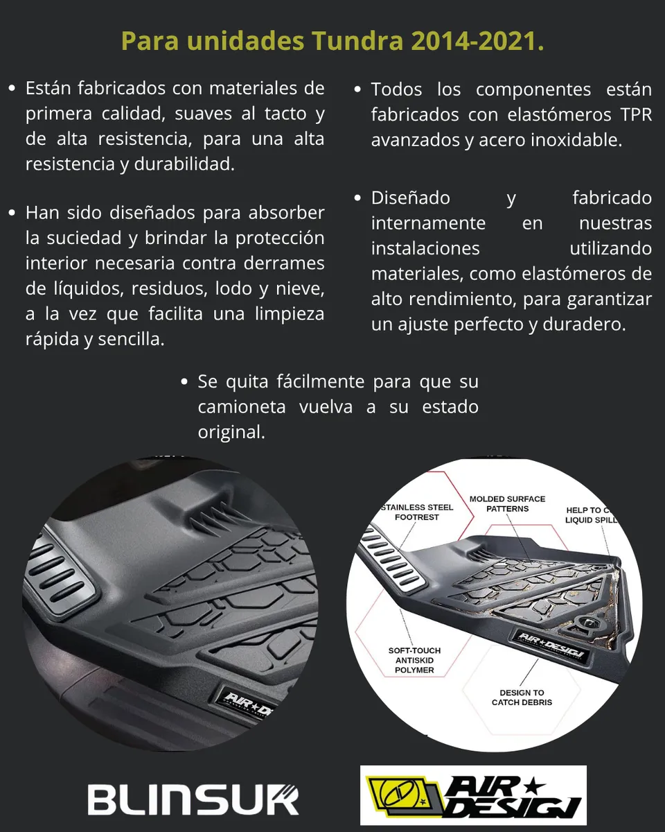Juego De Tapetes Delanteros Toyota Tundra 2014-2021 - Image 3
