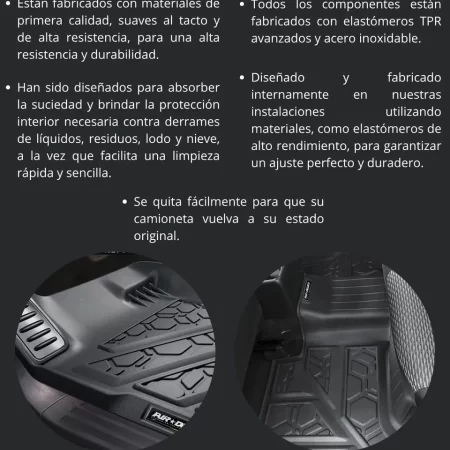 Juego De Tapete Delantero Y Trasero Toyota Tundra 2014-2021 - Image 3