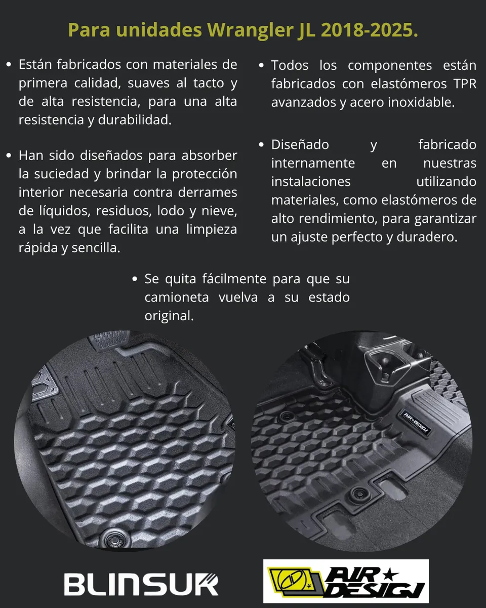 Juego Tapetes Delantero Y Trasero Jeep Wrangler 2018-2025 - Image 3