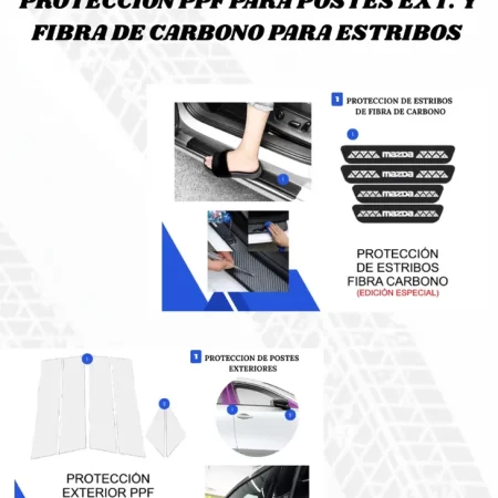 Kit Car Ppf Y Fibra De Carbono Para Mazda 3 2025 Hb Y Sedan - Image 3