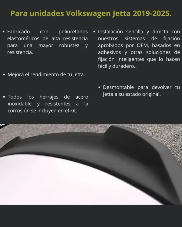 Alerón De Alto Perfil Para Vw Jetta 2019-2025