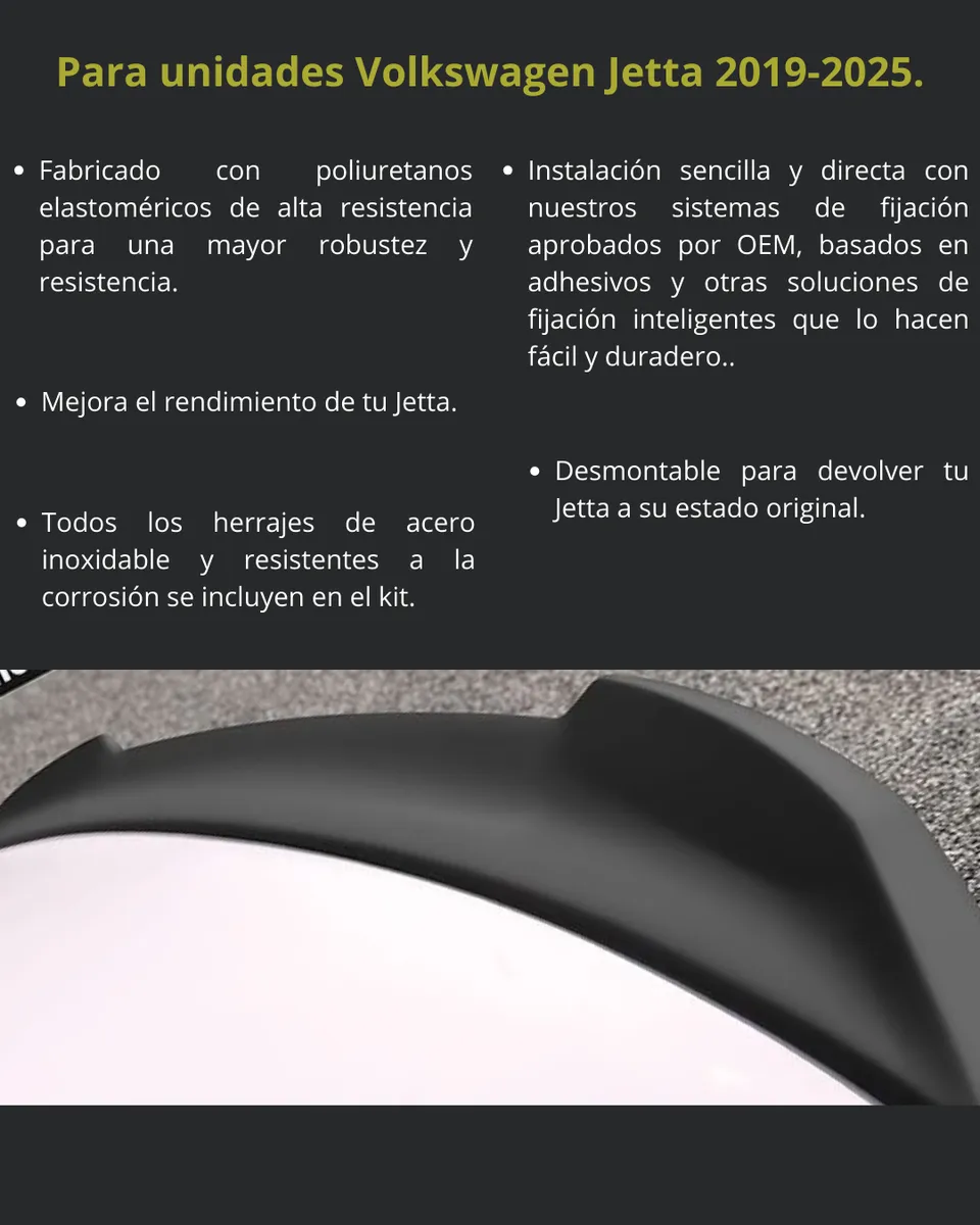 Alerón De Alto Perfil Para Vw Jetta 2019-2025 - Image 3